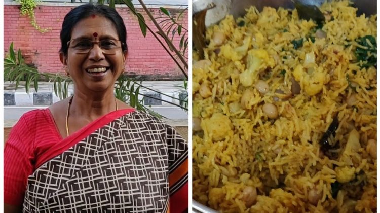 Cauliflower Biriyani/காலிப்ளவர் பட்டர் பீன்ஸ் பிரியாணி -செய்ய 10 நிமிடம் போதும்- Mallika Badrinath.