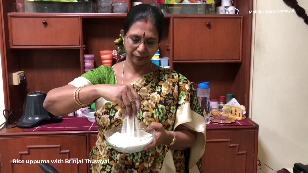 Arisi Uppuma With Kathirikaa Thuvaiyal