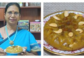 Navarathiri ( Sunday) -Ashoka Halwa/அசோகாஅல்வா- இதன் சுவையில் மயங்காதவர் இல்லை – Mallika Badrinath