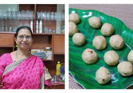 Rawa Laadu/ரவா லாடு -செய்வது சுலபம் -எல்லா பண்டிகைகளுக்கும் ஏற்றது – Mallika Badrinath