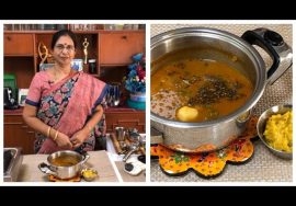 சேப்பங்கிழங்கு புளிக் குழம்பு  / பருப்பில்லாத குழம்பு  CheppanKilangu Puli Kulambu( Colocaesia)