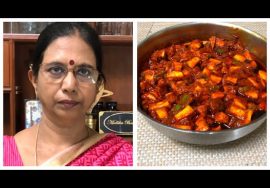 Cut Mango Pickle/ மாங்காய் ஊறுகாய் பூண்டு சேர்த்தது – மல்லிகா பத்ரிநாத்