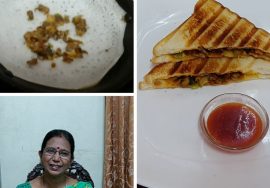 Mushroom grilled sandwich – Low calorie, high protein Mushroom sandwich – Mallika Badrinath