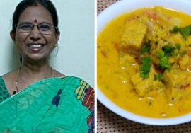 Vadai Kurma /Steamed vadai curry/ Protein rich gravy /வடை குருமா – Mallika Badrinath