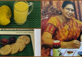 மாம்பழ கோலாடா/Mango Colada using little millet/இப்படியும் அதிக சத்துக்கள் பெறலாம்- Mallika Badrinath