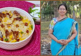 Sweetcorn Badam Pulav / மக்காச்சோள பாதாம் புலவு – Mallika Badrinath