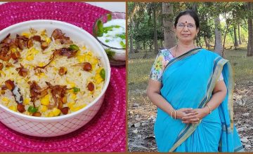 Sweetcorn Badam Pulav / மக்காச்சோள பாதாம் புலவு – Mallika Badrinath
