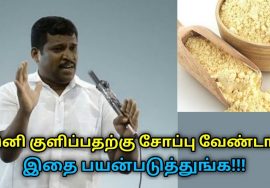 குளிப்பதற்கு சோப்பு வேண்டாம் – கடலை மாவு பயன்படுத்துங்க | Healer Baskar speech on bathing powder
