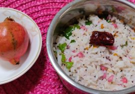 #Shorts 94:மாதுளம்பழ சாதம்/ Pomegranate rice (No onion & garlic) பிரசாதம் –  Mallika Badrinath