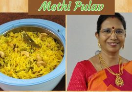 Methi Pulav / வெந்தயக்கீரை புலவு – சுலபமாக செய்யலாம் – Mallika Badrinath