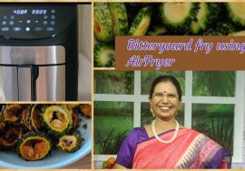 #Shorts172:Air fryer :Bittergourd Fry / 1 ஸ்பூன் எண்ணெய் போதும் கரகரப்பான பாவக்காய் ப்ரை செய்ய