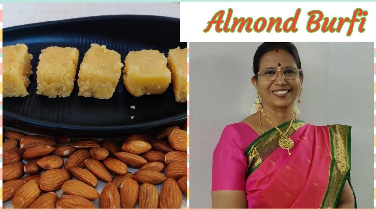 Deepavali special -Badam Burfi |Almond Burfi using Almond Flour -Quick Method Mallika Badrinath