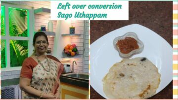 #Shorts 183- Sago Uthappam Tips &Tricks -புளித்த இட்லி மாவை சுவையான ஜவ்வரிசி ஊத்தப்பம் ஆக்கலாம்